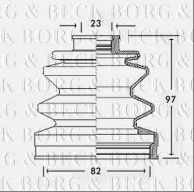BORG & BECK bcb2288 -  Пыльник, приводной вал